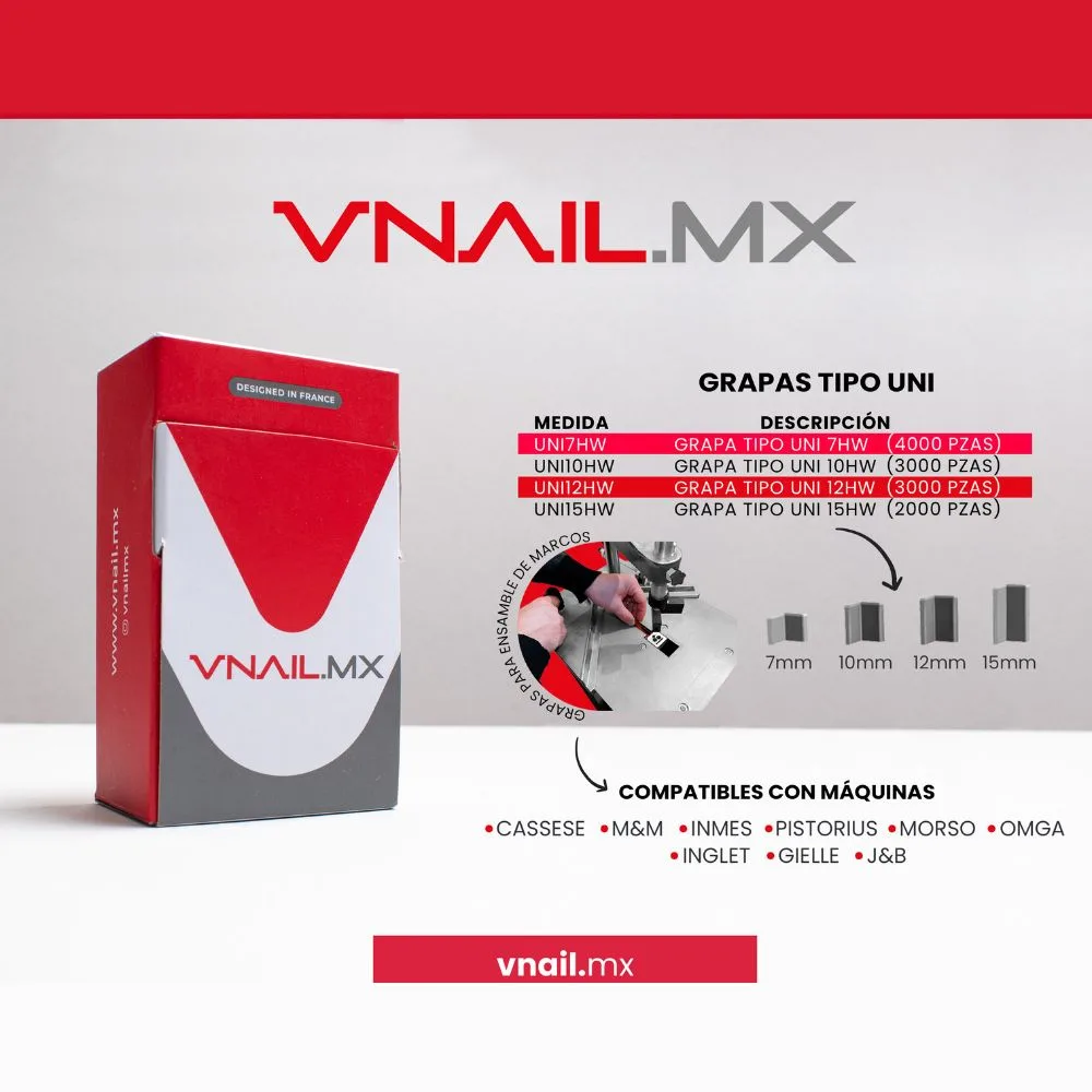 Caja de grapas de ensamble HW de medida 15mm – Grapas de ensamble M&M Box