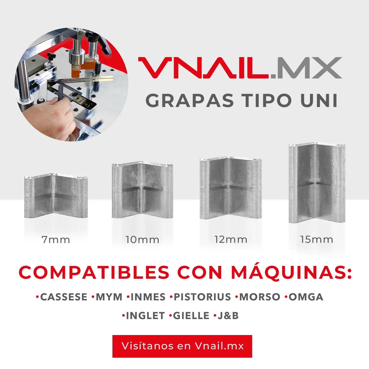 Caja de grapas de ensamble HW de medida 7mm – Grapas de ensamble M&M Box